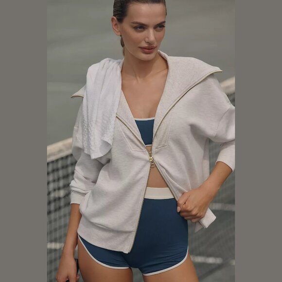 NEW Varley - Sizes XS, M, L Women's Halley Zip-Up Sweatshirt - Ivory - Picture 1 of 5